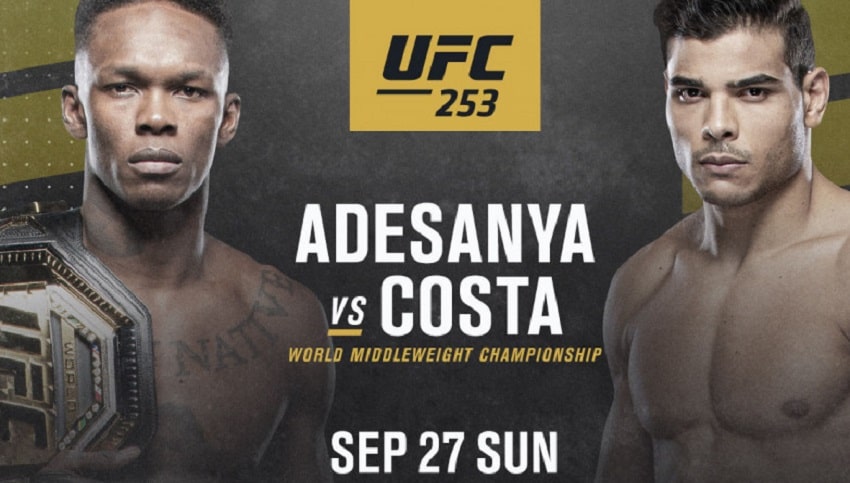 Адесанья VS Коста (UFC 253 Fight Island, Abu Dhabi ОАЭ, 27.09.20) hd 1080