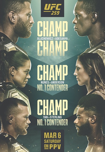 UFC 259 (06.03.2021) смотреть онлайн