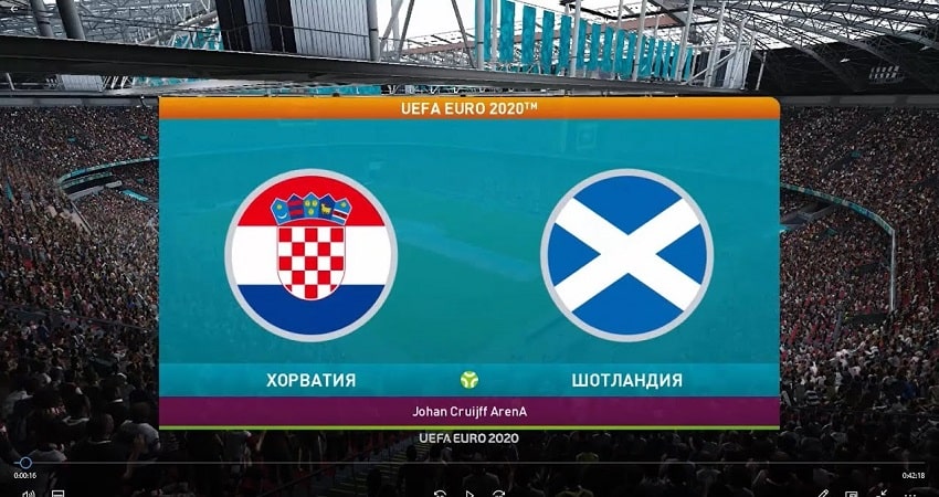 Хорватия - Шотландия (Евро-2020, Групповая стадия, 22.06.2021) смотреть бесплатно на русском языке