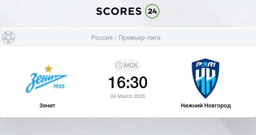 Зенит - Нижний Новгород (04.03.2023) класс литературное