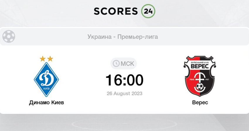Смотреть Динамо Киев - Верес (26.08.2023) 2 на русском онлайн