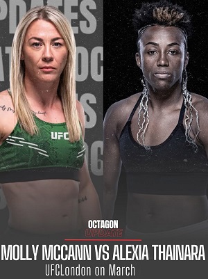 Молли Маккэнн - Алексия Таинара (UFC Fight Night 254, 23.03.2025) смотреть онлайн