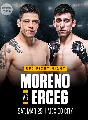 Брэндон Морено - Стив Эрцег (UFC Fight Night 256, 30.03.2025) (, США) смотреть онлайн