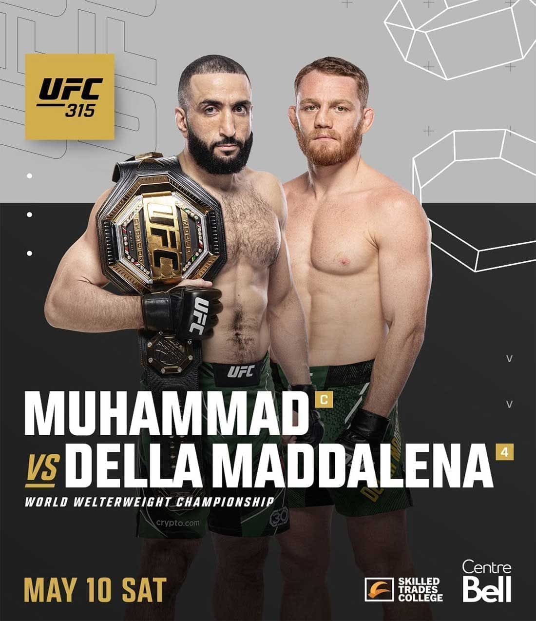 Белал Мухаммад - Джек Делла Маддалена (UFC 315. 10.05.2025) 2 смотреть онлайн