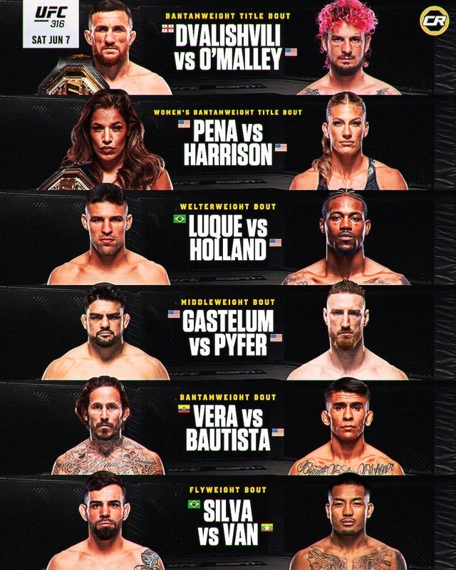 UFC 316: Прямая трансляция (08.06.2025) 2 (, США) смотреть онлайн