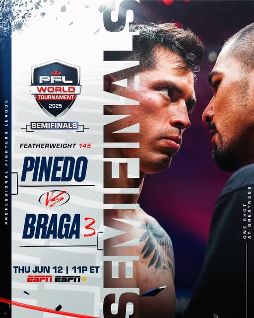 Хесус Пинедо - Габриэль Брага (PFL World Tournament 5: Semifinals. 13.06.2025) смотреть онлайн