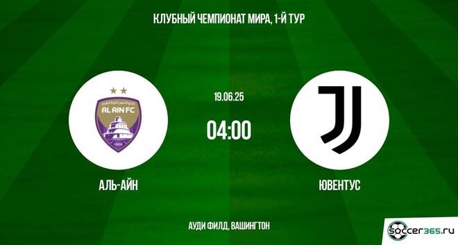Аль-Айн - Ювентус (Клубный чемпионат мира - 2025. 1-й тур. 19.06.2025) 2 полный