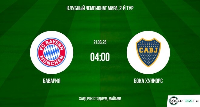 Бавария - Бока Хуниорс (Клубный чемпионат мира - 2025. 2-й тур. 21.06.2025) без подписки