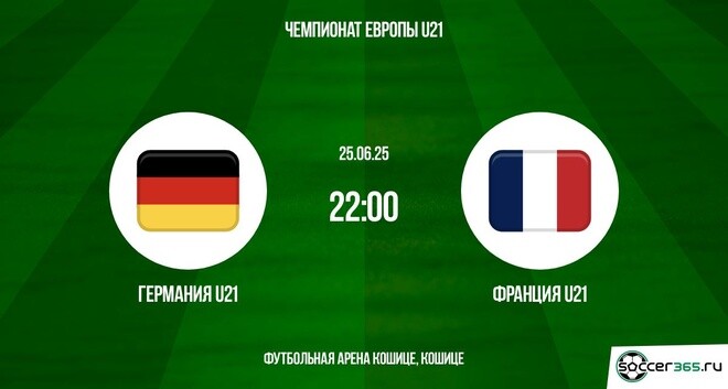 Германия U21 - Франция U21 (U21 ЧЕ-2025. Полуфинал. 25.06.2025) 2 посмотреть бесплатно