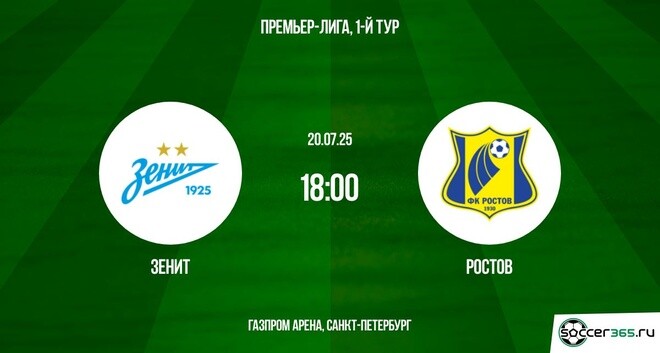 Зенит - Ростов (РПЛ. 1-й тур. 20.07.2025) 2 фильм онлайн лордфильм