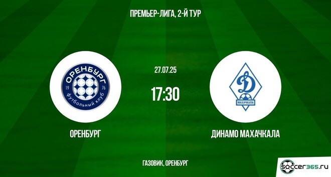 Оренбург - Динамо Мх (РПЛ. 2-ой тур. 27.07.2025) онлайн лордфильм