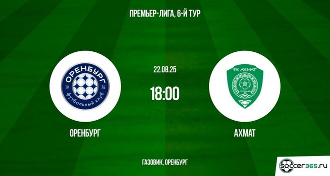Просмотр Оренбург - Ахмат (РПЛ. 6-й тур. 22.08.2025)