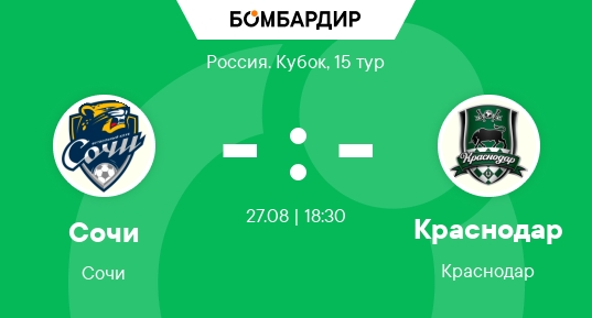 Фильм Сочи - Краснодар (Fonbet Кубок России. 3-й тур. 27.08.2025) 2 актриса
