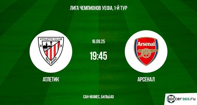 Атлетик Б - Арсенал(Лига чемпионов. 16.09.2025) 2 полный