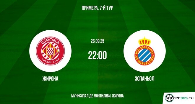 Жирона - Эспаньол(Ла Лига. 7-й тур. 26.09.2025) в хорошем качестве лордфильм