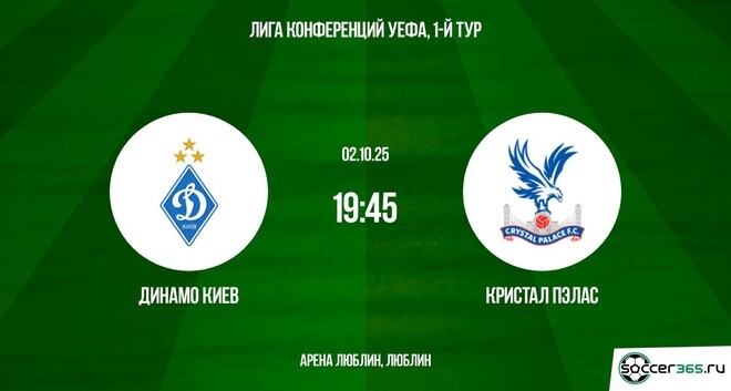 Динамо Киев - Кристал Пэлас прямая трансляция 02.10.2025 2 описание