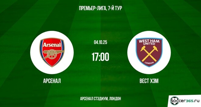 Арсенал - Вест Хэм(АПЛ. 04.10.2025) музыка