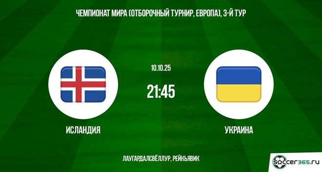 Смотреть кино в хорошем качестве Исландия - Украина ЧМ-2026 10.10.2025 2
