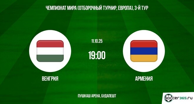 Фильм Венгрия - Армения 11.10.2025. ЧМ-2026 рейтинг