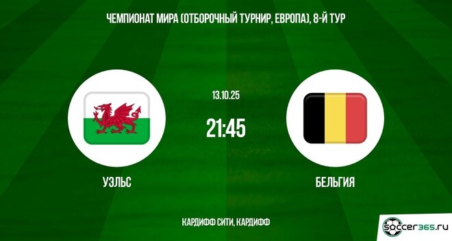 Уэльс - Бельгия 13.10.2025 ЧМ-2026 2 фильм смотреть бесплатно