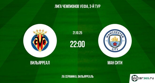 Вильярреал - Манчестер Сити 21.10.2025 Лига чемпионов 2 фильм полностью бесплатно