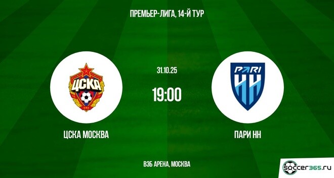 ЦСКА - Пари НН 31.10.2025 РПЛ фильм видео смотреть бесплатно