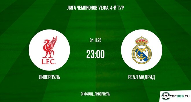Ливерпуль - Реал Мадрид 04.11.2025 Лига чемпионов 2 лорд фильм