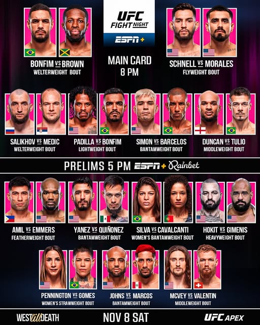 UFC Fight Night 264 / UFC Vegas 111: Прямая трансляция (09.11.2025) 2 смотреть онлайн