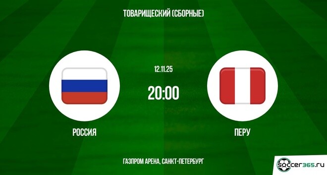 Россия - Перу 12.11.2025 Товарищеский матч hd