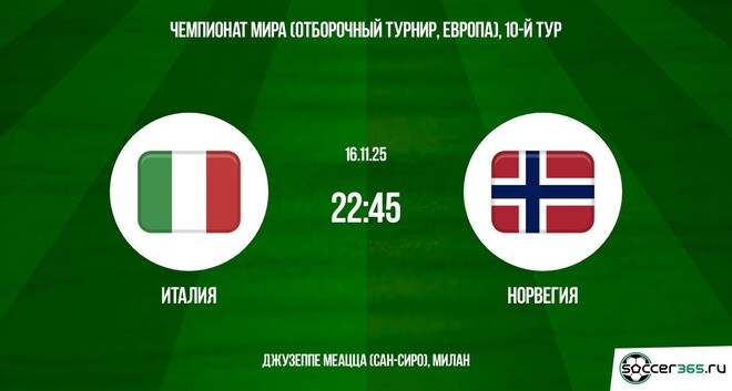 Италия - Норвегия 16.11.2025 ЧМ-2026 2 фильм смотреть полностью