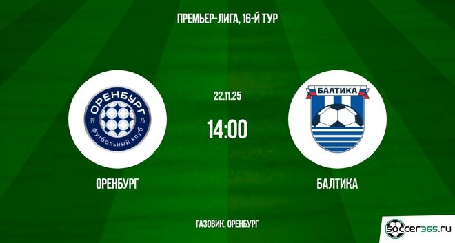 Где можно посмотреть Оренбург - Балтика 22.11.2025 РПЛ бесплатно