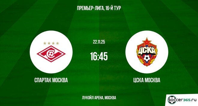 Спартак М - ЦСКА 22.11.2025 РПЛ полный