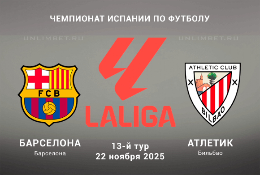 Барселона - Атлетик Б 22.11.2025 Ла Лига 2 смотреть бесплатно