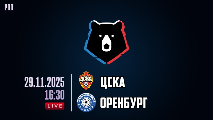 Смотреть фильм ЦСКА - Оренбург 29.11.2025 РПЛ 2 на кинопоиске