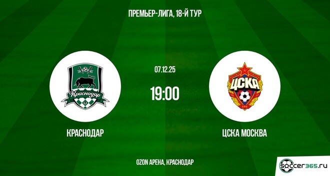 Где посмотреть фильм Краснодар - ЦСКА 07.12.2025 РПЛ 2