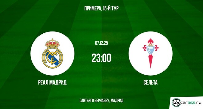 Смотреть Реал Мадрид - Сельта 07.12.2025 Ла Лига 2 лордфильм