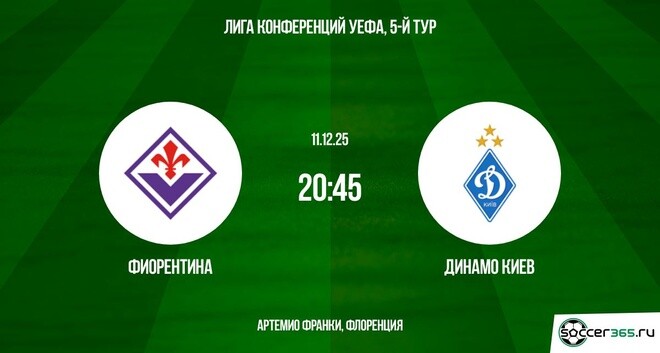 Фиорентина - Динамо К 11.12.2025 Лига конференций 2 смотреть полностью