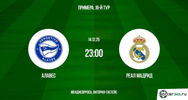 Смотреть фильм Алавес - Реал Мадрид 14.12.2025 Ла Лига 2 на кинопоиске