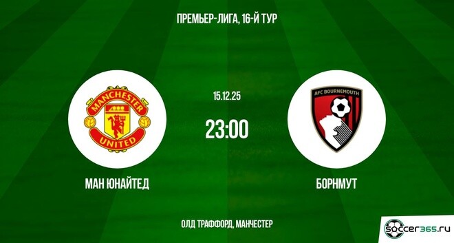Где можно посмотреть Ман Юнайтед - Борнмут 15.12.2025 АПЛ 2 бесплатно