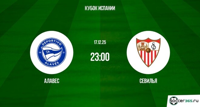 Смотреть фильм Алавес - Севилья 17.12.2025 Кубок Испания 2 бесплатно на лордфильм