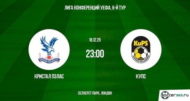 Кристал Пэлас - КуПС 18.12.2025 Лига конференций 2 фильм полностью
