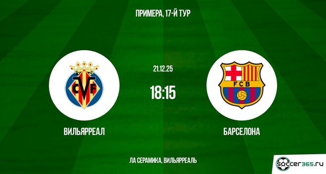 Вильярреал - Барселона 21.12.2025 Ла Лига режиссер