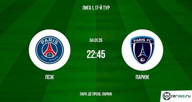 ПСЖ - Париж 04.01.2026 смотреть онлайн лордфильм