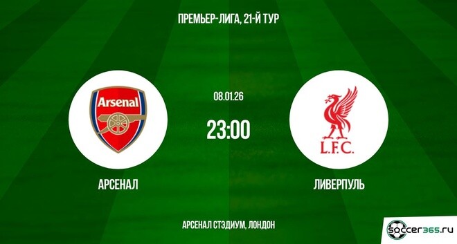 Где посмотреть фильм Арсенал - Ливерпуль 08.01.2026