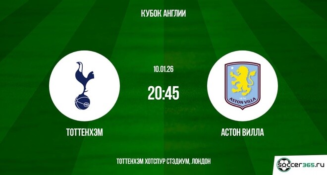 Тоттенхэм - Астон Вилла 10.01.2026 лорд