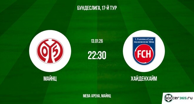 Фильм Майнц - Хайденхайм 13.01.2026 2 где снимался
