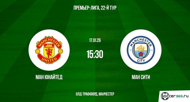Смотреть Ман Юнайтед - Ман Сити 17.01.2026 2 в хорошем качестве