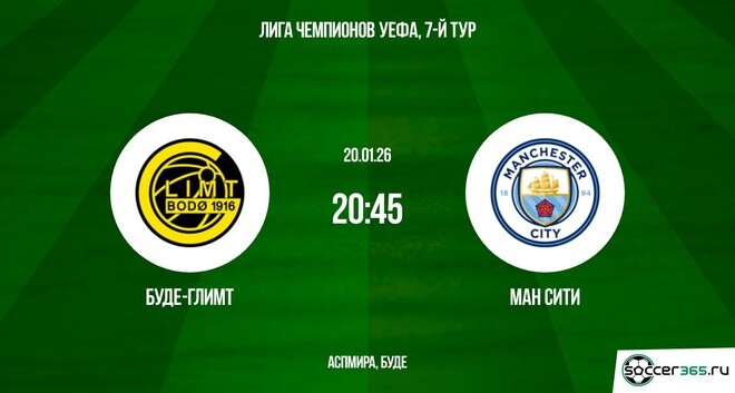 Будё-Глимт - Ман Сити 20.01.2026 2 саундтрек