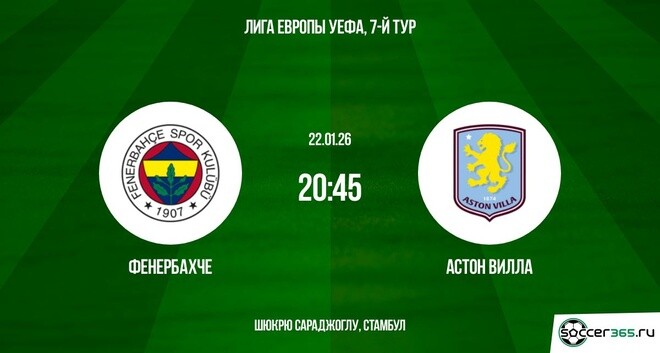 Фильм Фенербахче - Астон Вилла 22.01.2026 где снимался