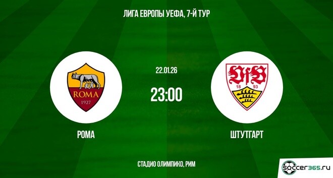 Где можно посмотреть Рома - Штутгарт 22.01.2026 бесплатно